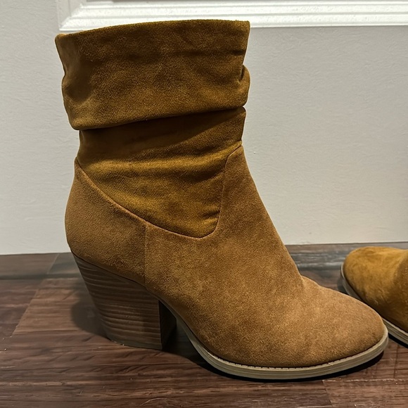 Target Shoes - Brown Camel Scrunchie Booties